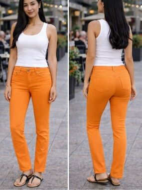 NWOT  Dynamite skinny fit orange pants size M.